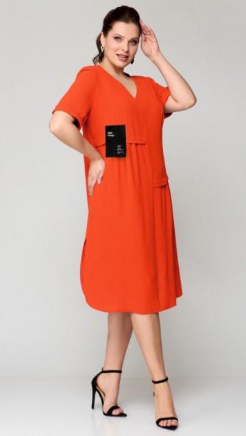 Мишель стиль Платье 1194 Оранжевый фото 6