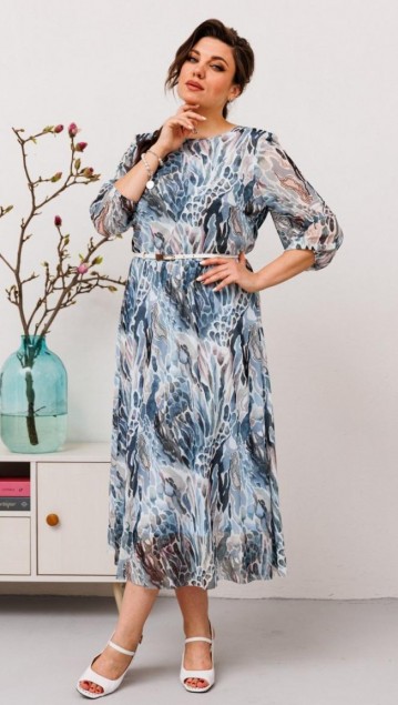 Romanovich Платье 1-2607К Серо-голубой 